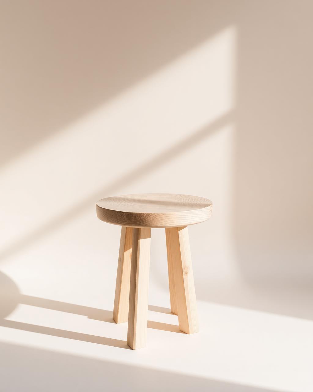 Oken Stool — Solid White Oak